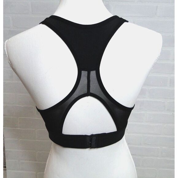 Victoria's Secret Pink Women's Ultimate  sports bra Mesh Black Silver Metallic M - Picture 3 of 5